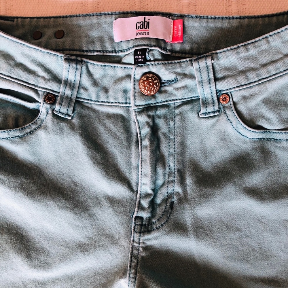 Cabi Skinny Curvy sz 6 blue